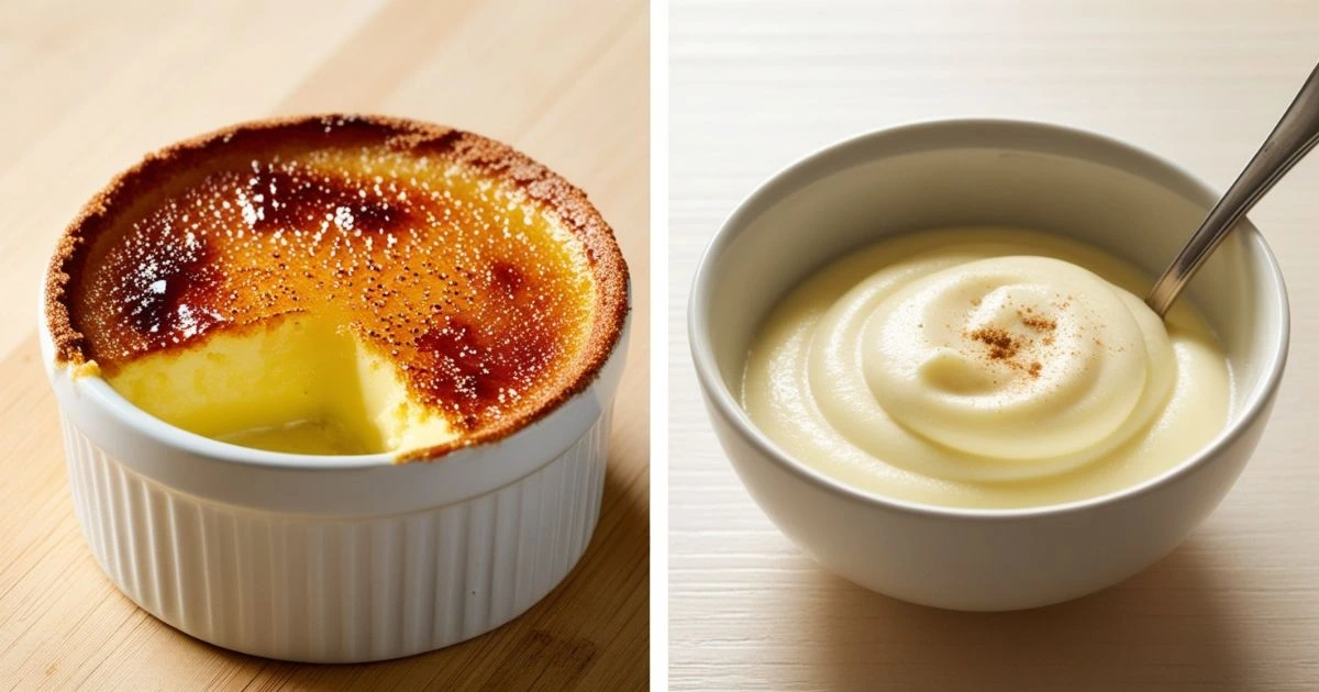 What's the difference between crème brûlée and custard?