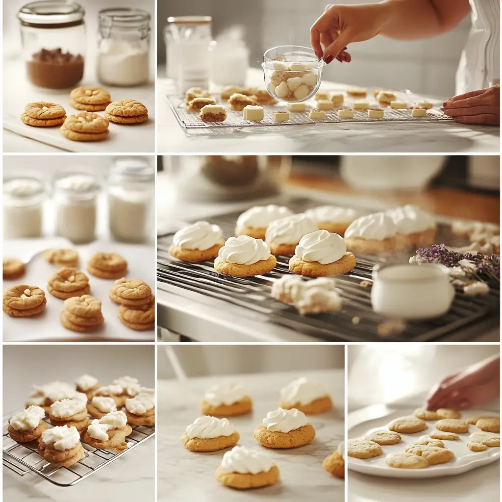 A selection of drop cookies displayed on a baking tray.