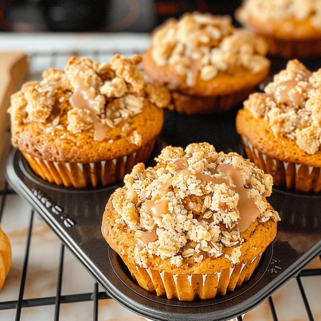 Apple Pumpkin Streusel Muffins – Easy Fall Breakfast & Dessert Recipe Idea 1 Apple Pumpkin Streusel Muffins with buttery crumb topping on a fall breakfast table