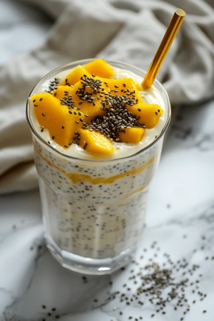 Chia Seeds in Fruit Smoothies: Benefits, Recipes, and Easy Guide 7 chia seeds in fruit smoothies with yogurt and mango