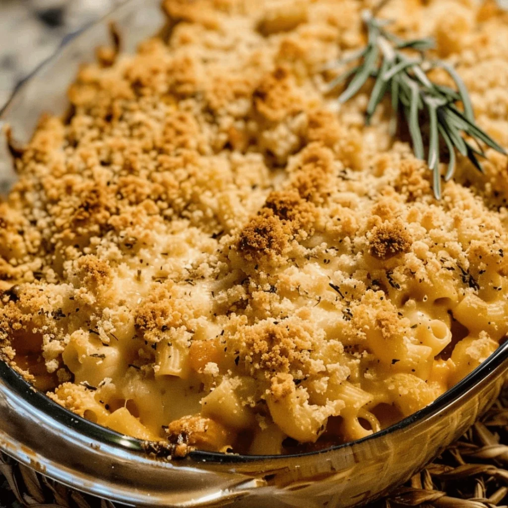 Cozy Fall Dinner Recipes | Pumpkin Recipes & Easy Dinner Party Ideas 2025 1 Creamy pumpkin apple three-cheese mac and cheese in a skillet, topped with golden breadcrumbs.