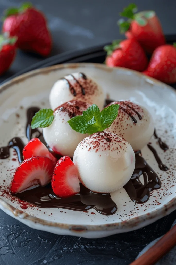 Mochi Ice Cream Recipe: How to Make the Best Chewy Japanese Dessert at Home 10 Serving mochi ice cream recipe with fruit and sauce