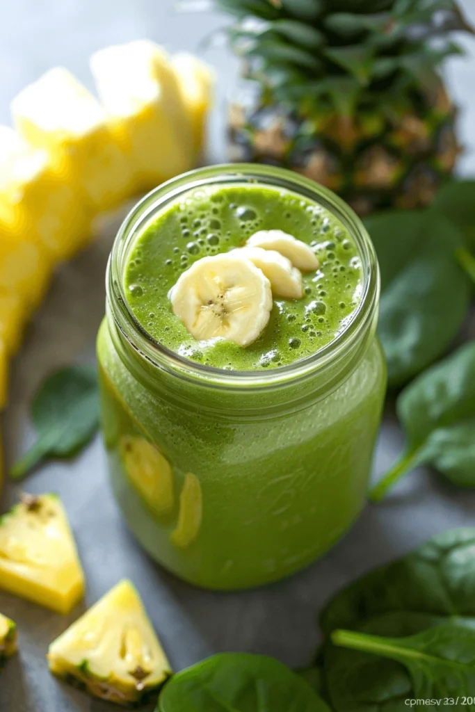 Tropical smoothie recipes for weight loss with banana and spinach