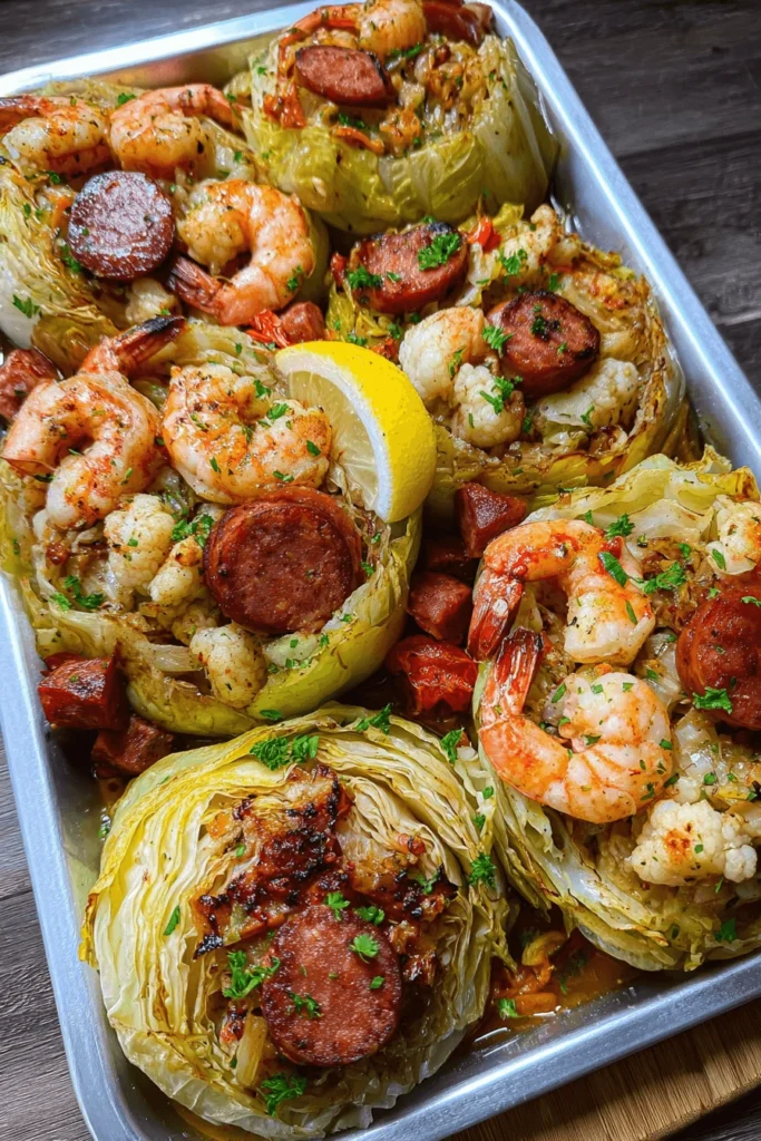 Finished Cabbage Seafood Boil