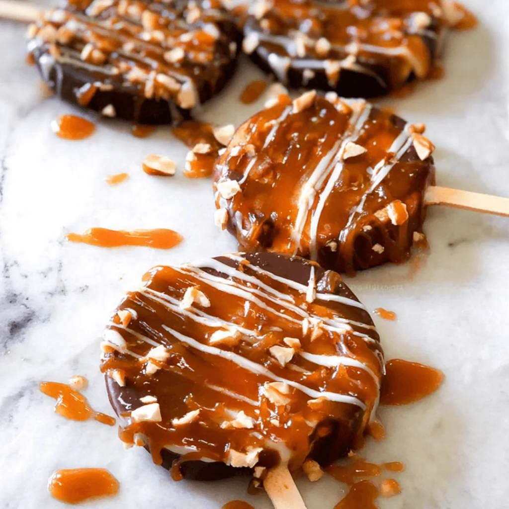 Easy Caramel Apple Slices | Fun Fall Dessert Tips & Tricks 1 Easy caramel apple slices dipped in caramel and chocolate, topped with nuts and sprinkles.