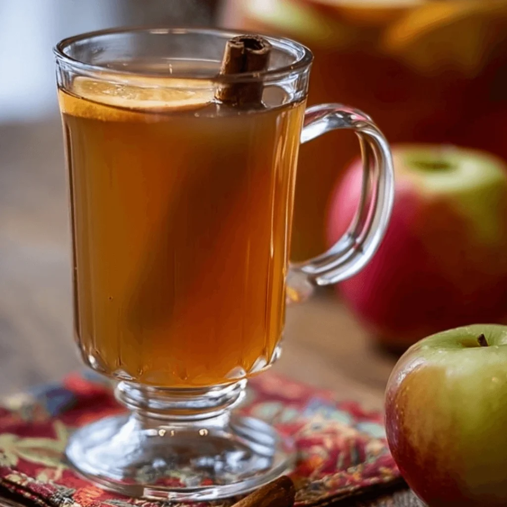 Easy Homemade Apple Cider Recipe | Stove or Crockpot 1 Easy homemade apple cider served warm with cinnamon sticks.