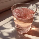 pink salt apple cider vinegar weight loss drink in a glass