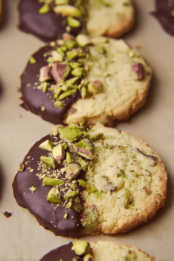 pistachio shortbread cookies