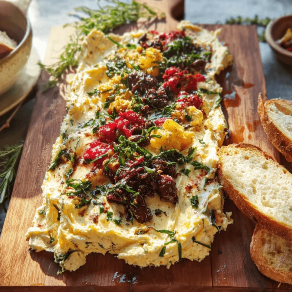 butter board recipes with savory toppings