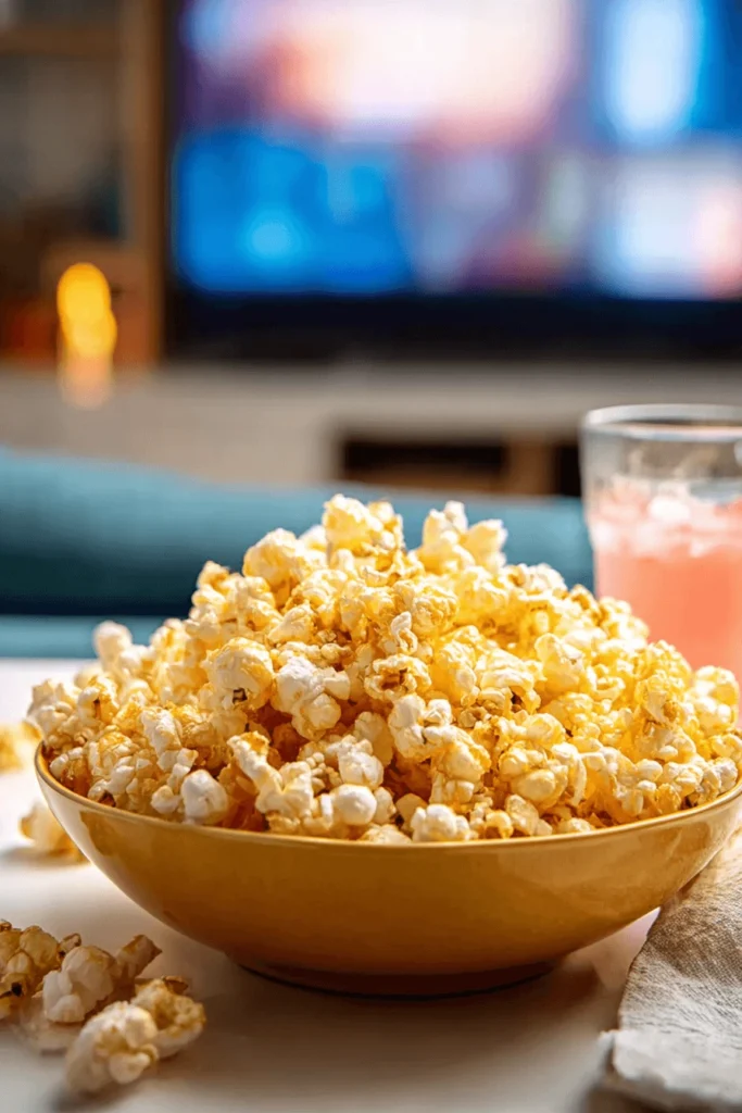 Honey popcorn movie night snack