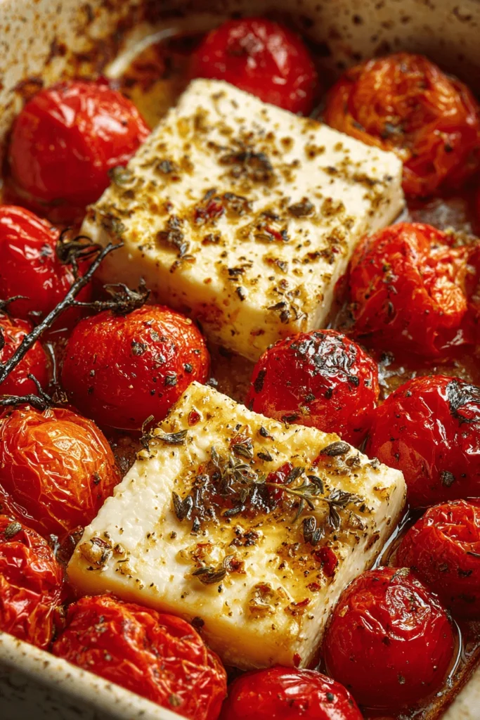 roasting feta for pasta remix