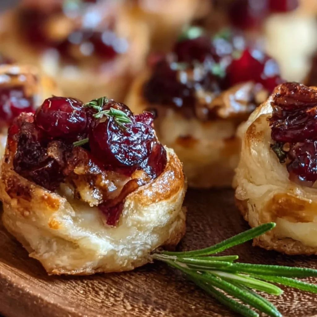 Cranberry Brie Stuffed Chicken with herbs and cranberries.