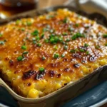 Honey-Glazed Corn Casserole fresh from the oven