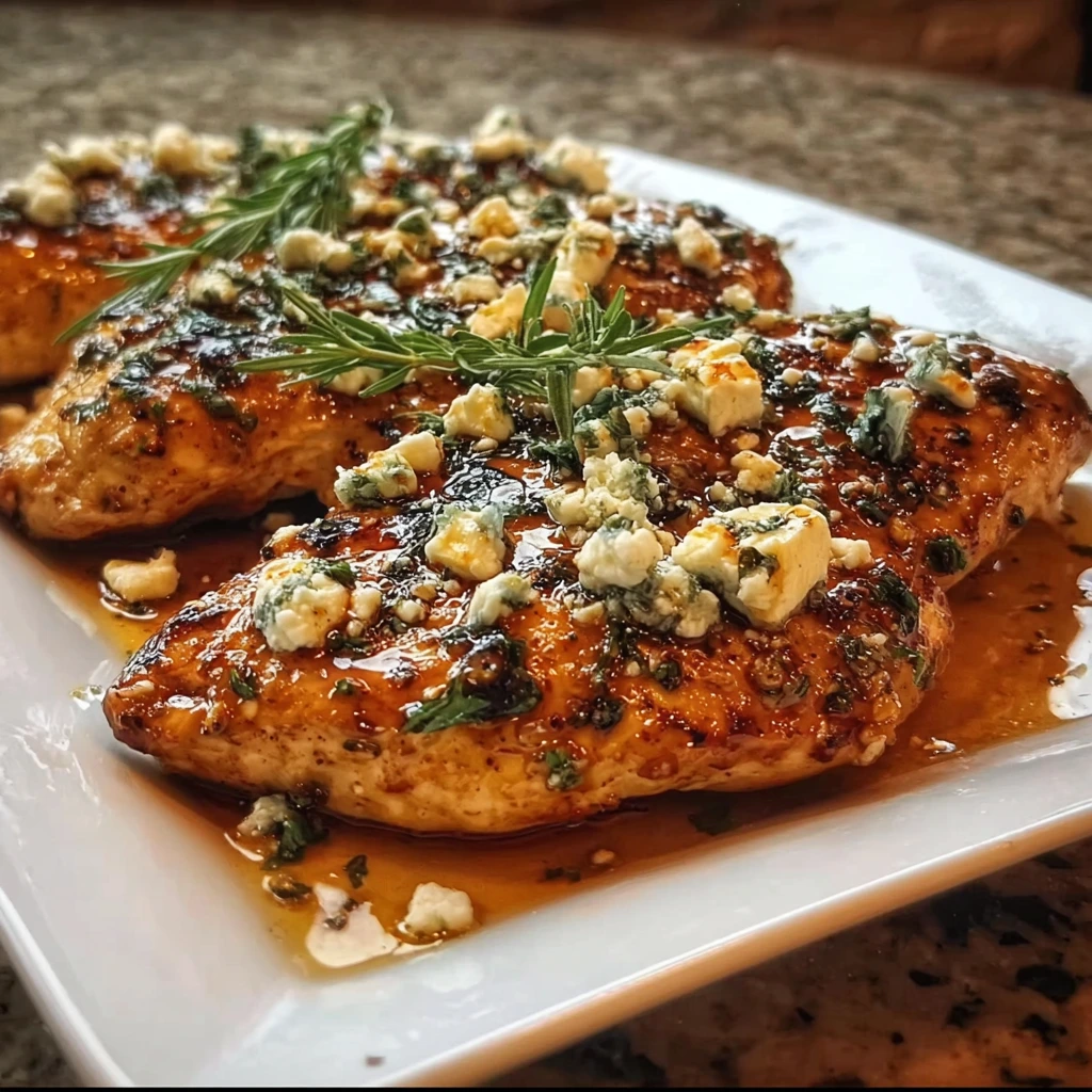 Baked Hot Honey Feta Chicken with golden crust and feta topping