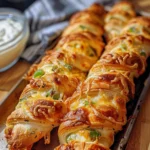 Golden-baked jalapeno popper twists with melted cheese and flaky puff pastry