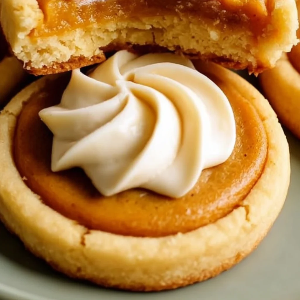 Thanksgiving Pumpkin Pie Cookies with Buttery Fall Shortbread 3 Thanksgiving Pumpkin Pie Cookies with Buttery Fall Shortbread on a cookie tray