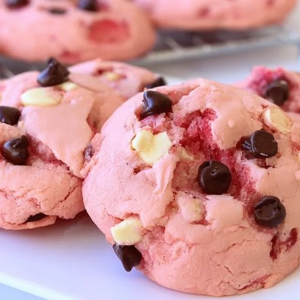 soft pink strawberry cookie dough ready to be rolled and cut