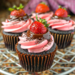 Chocolate Covered Strawberry Cupcakes: The Ultimate Valentine's Day Dessert Recipe 6 Chocolate Covered Strawberry Cupcake for Valentine's Day