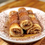 Cinnamon Roll French Toast Roll-Ups: Delicious Breakfast Treat to Try 4 Served cinnamon roll French toast roll ups with toppings