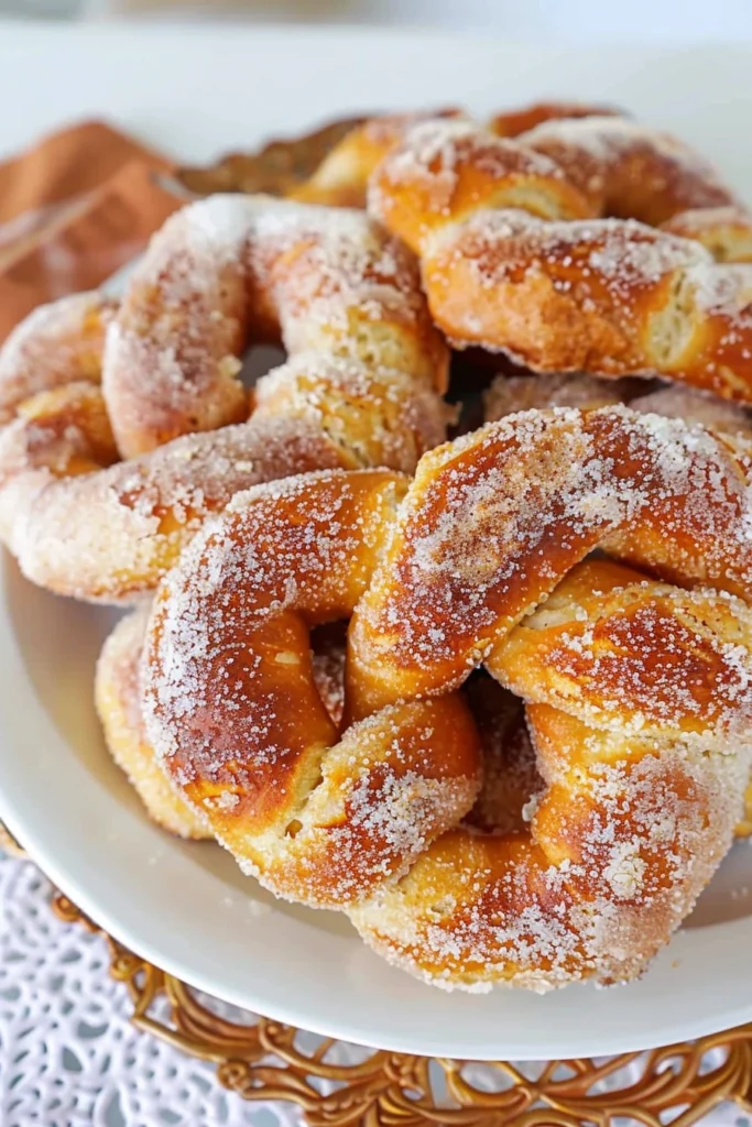 Cinnamon sugar soft pretzel snack board