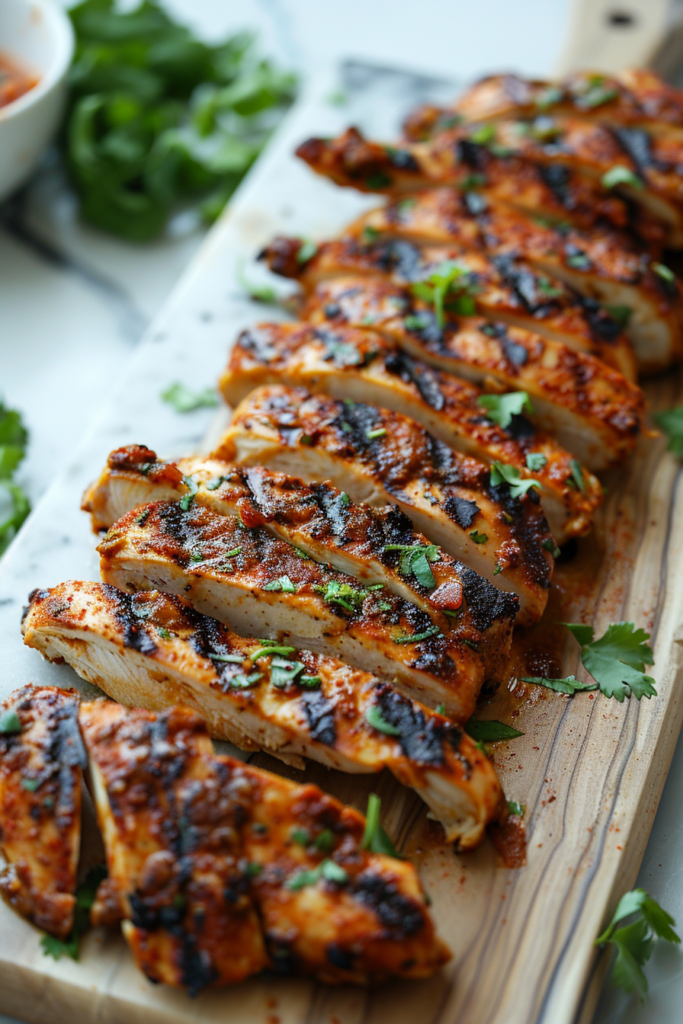 grilled chicken strips for southwest chicken wrap