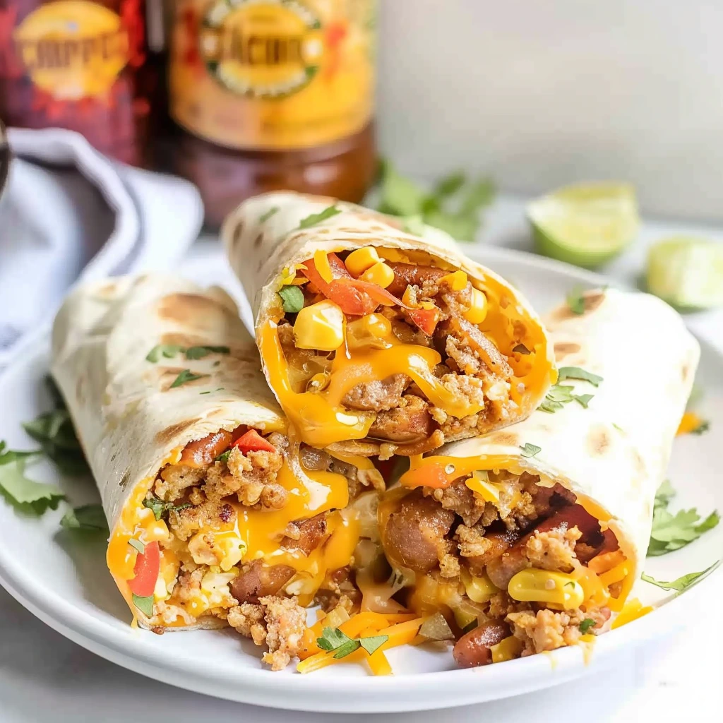 sausage egg and cheese breakfast burrito