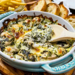 Oysters Rockefeller Dip creamy baked appetizer